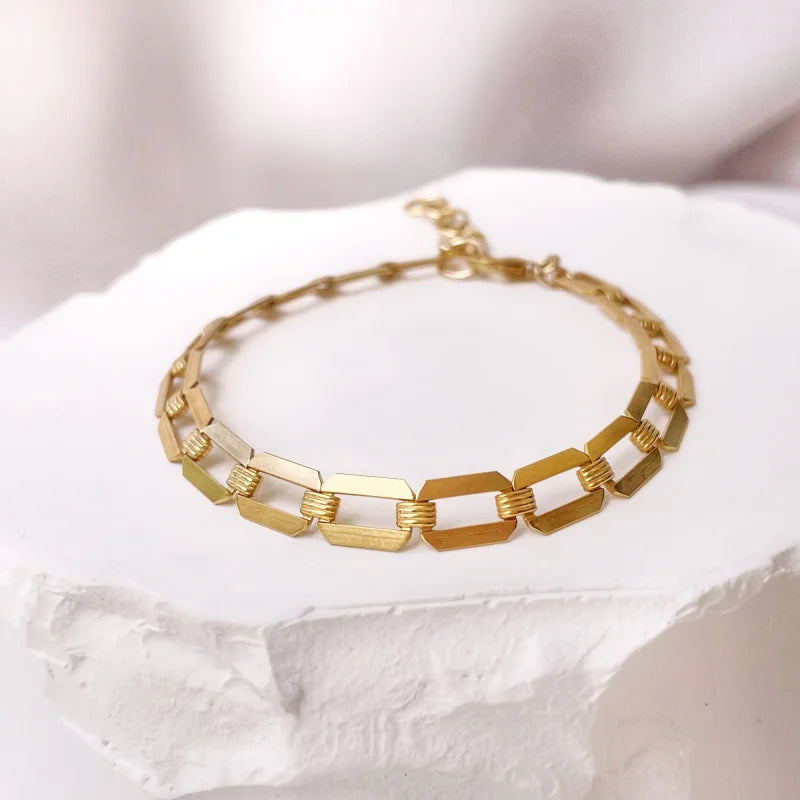Gold on sale statement bracelet