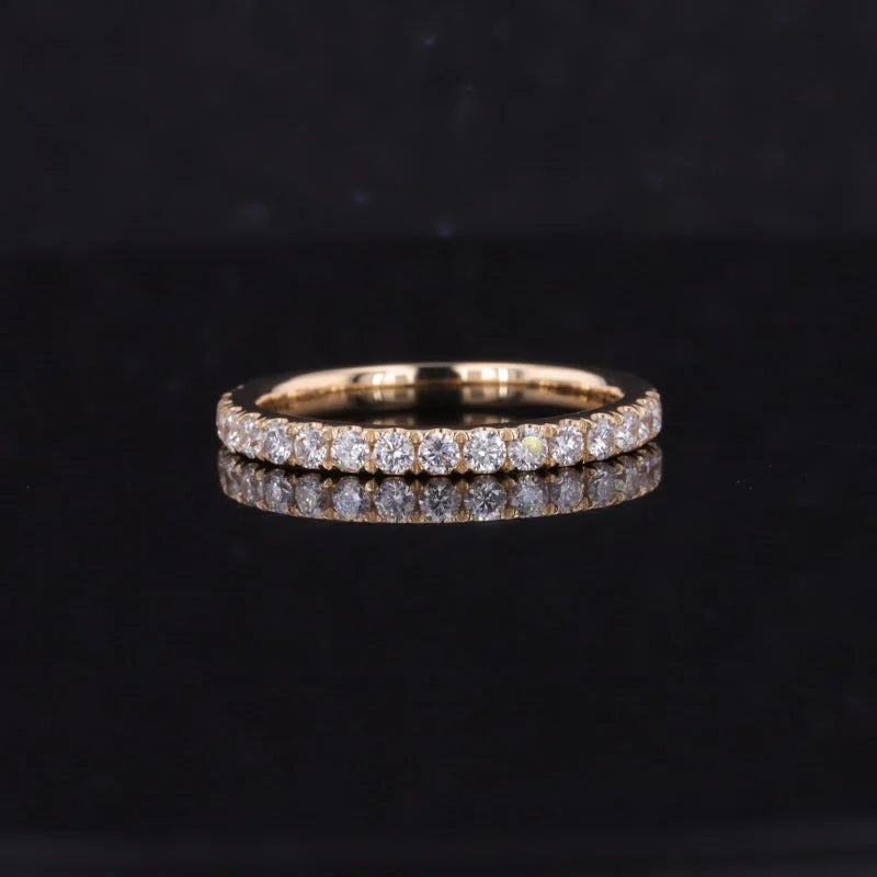 Wedding Band | Half Eternity Diamond (Solid gold) | Lady Estere Jewellery 14K 18K Solid Gold Lab Grown Moissanite White Yellow Rose SG, AU,