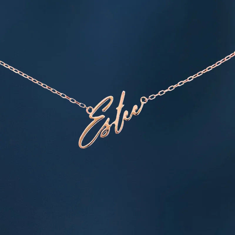 Word | Personalized Name Necklace (Solid Gold) | Lady Estere Jewellery | Worldwide 14K 18K Solid Gold Lab-Grown Diamond Moissanite White