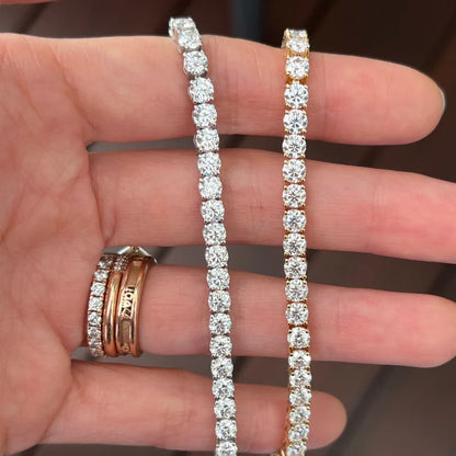 10ct Tennis Bracelet | 4mm Lab Grown Diamonds in Solid Gold | Lady Estere Jewellery 14K 18K Diamond Moissanite White Yellow Rose SG, AU,