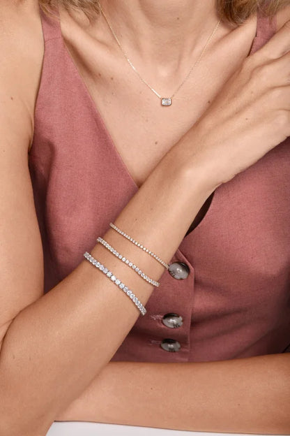 10ct Tennis Bracelet | 4mm Lab Grown Diamonds in Solid Gold | Lady Estere Jewellery 14K 18K Diamond Moissanite White Yellow Rose SG, AU,