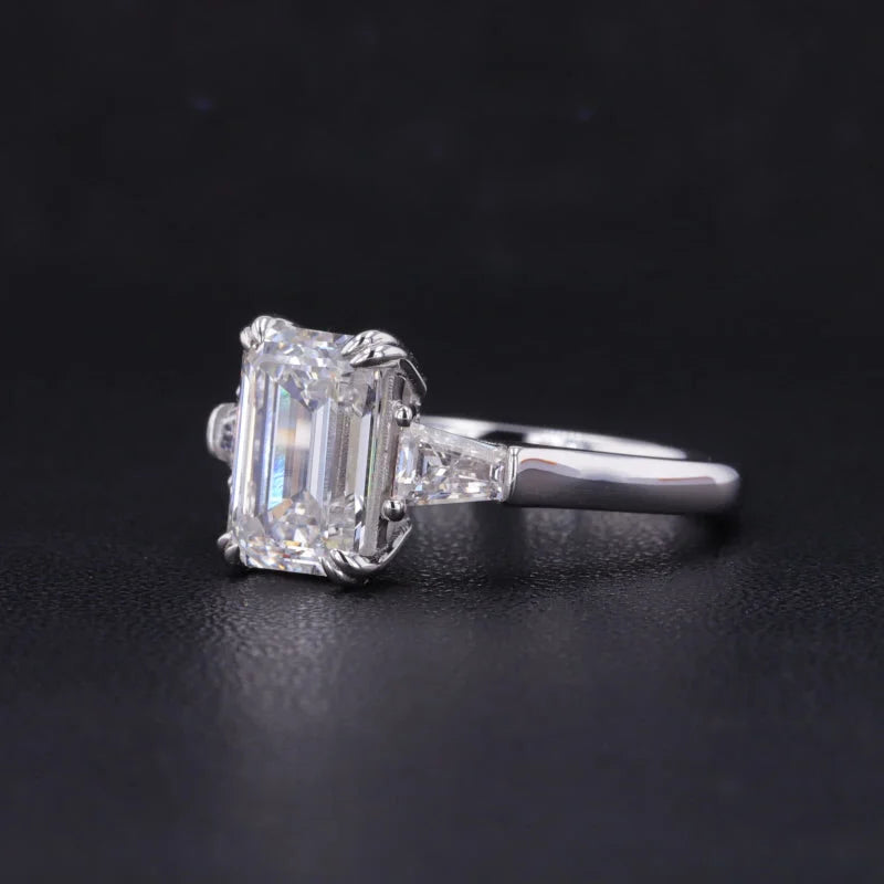18K Emerald Cut Lab-Grown Diamond Ring | Lady Estere Jewellery | Worldwide Shipping 14K Solid Gold Moissanite White Yellow Rose SG, AU,