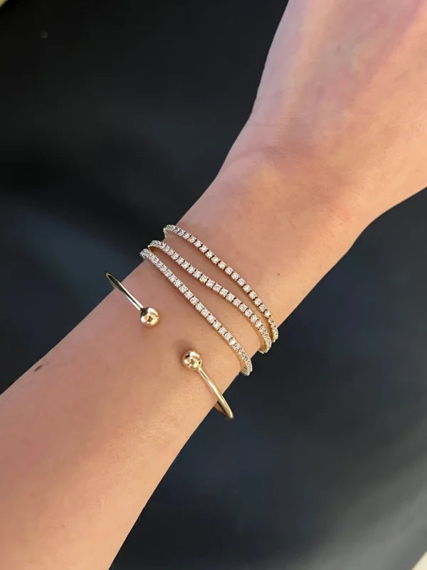 2ct Tennis Bracelet | 2mm Lab Grown Diamonds in Solid Gold | Lady Estere Jewellery 14K 18K Diamond Moissanite White Yellow Rose SG, AU,