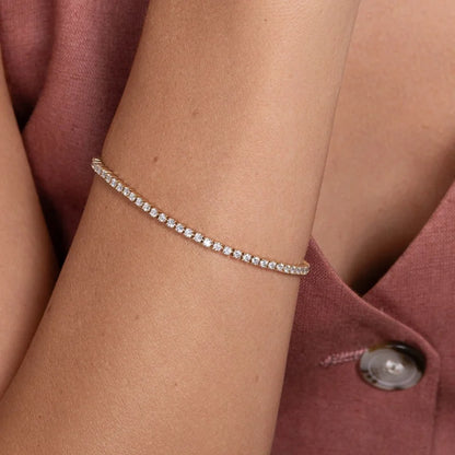 2ct Tennis Bracelet | 2mm Lab Grown Diamonds in Solid Gold | Lady Estere Jewellery 14K 18K Diamond Moissanite White Yellow Rose SG, AU,