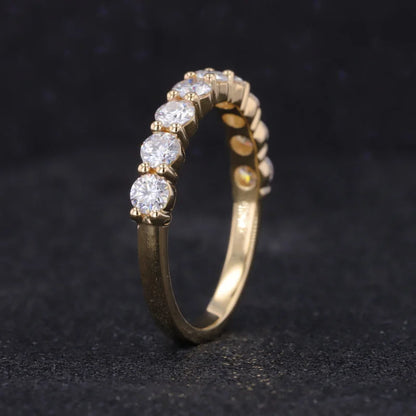 3.0mm Half Eternity Ring (Solid Gold) | Lady Estere Jewellery | Worldwide Shipping 14K 18K Solid Gold Lab-Grown Diamond Moissanite White