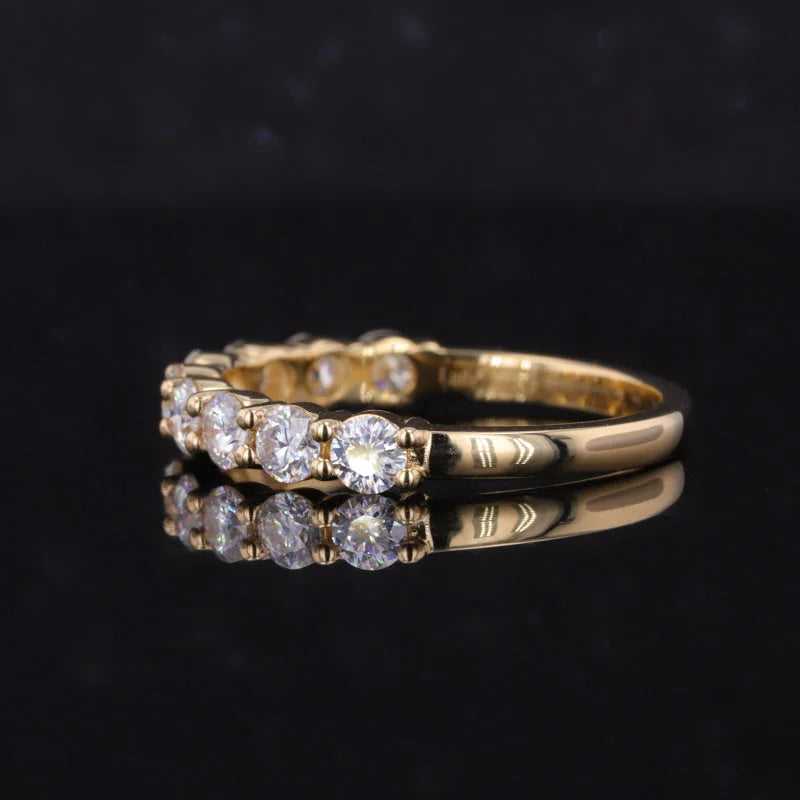 3.0mm Half Eternity Ring (Solid Gold) | Lady Estere Jewellery | Worldwide Shipping 14K 18K Solid Gold Lab-Grown Diamond Moissanite White