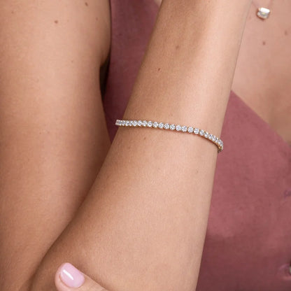 6ct Tennis Bracelet | 3mm Lab-Grown Diamonds in Solid Gold (Best Seller) | Lady Estere Jewellery 14K 18K Diamond Moissanite White Yellow