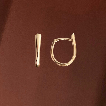 Georgian | Gypsy Setting Detachable Hoop Earrings (Solid Gold)