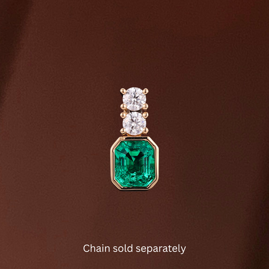 Verde | Columbian Emerald Pendant (Solid Gold)