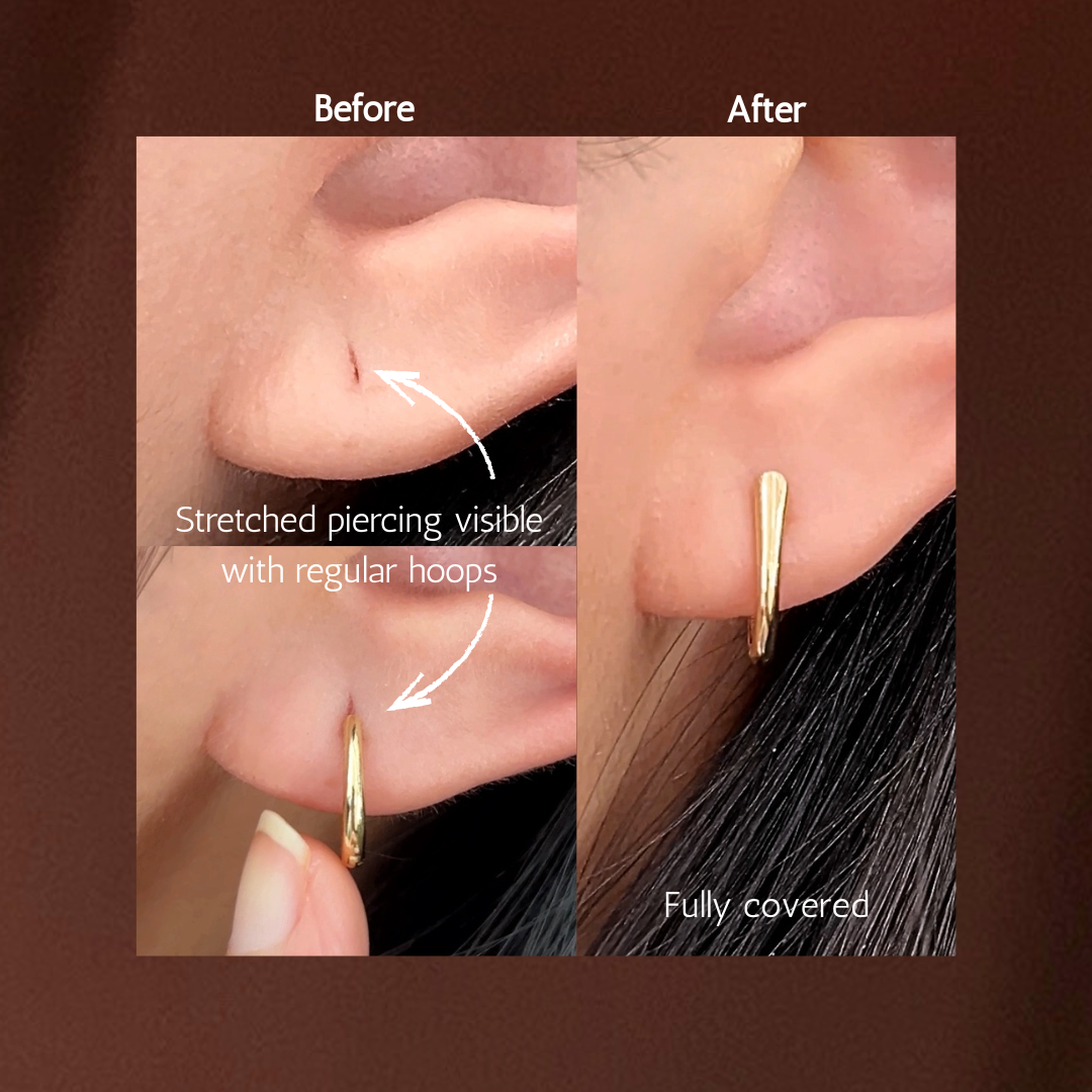 Georgian | Gypsy Setting Detachable Hoop Earrings (Solid Gold)