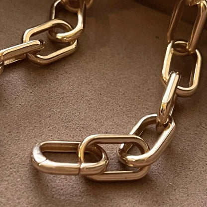 Ava | Ultra Bold Link Chain Bracelet (Solid Gold) | Lady Estere Jewellery | Worldwide 14K 18K Solid Gold Lab-Grown Diamond Moissanite White