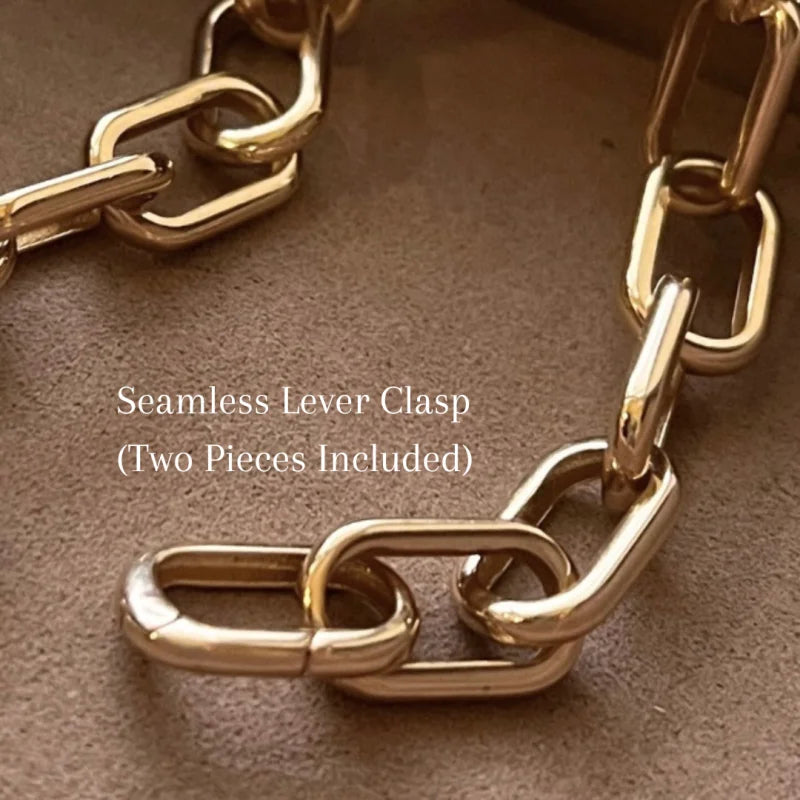 Ava | Ultra Bold Link Chain Bracelet (Solid Gold) | Lady Estere Jewellery | Worldwide 14K 18K Solid Gold Lab-Grown Diamond Moissanite White