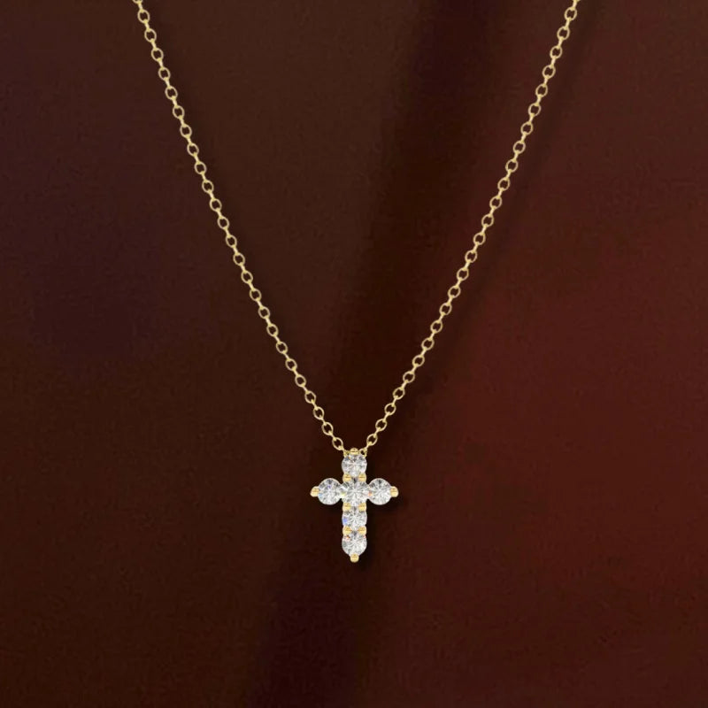Charis | Mini Lab Grown Diamond Necklace (Solid Gold) | Lady Estere Jewellery | Worldwide 14K 18K Solid Gold Moissanite White Yellow Rose