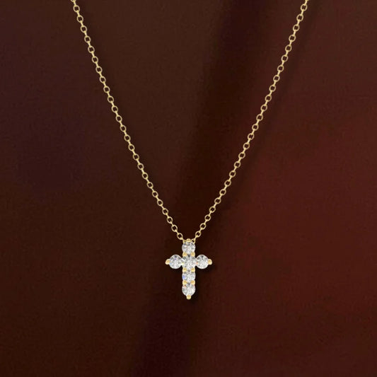 Charis | Mini Lab Grown Diamond Necklace (Solid Gold) | Lady Estere Jewellery | Worldwide 14K 18K Solid Gold Moissanite White Yellow Rose