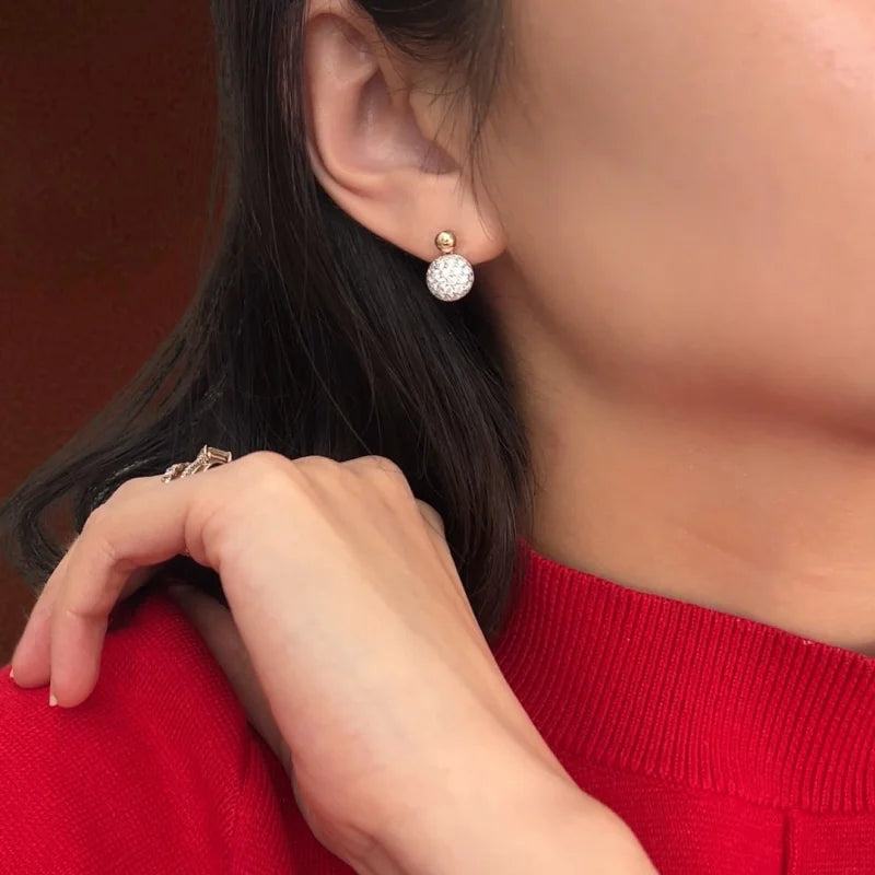 Dôme | Cloud Drop Diamond Earrings (Solid Gold) | Lady Estere Jewellery | Worldwide 14K 18K Solid Gold Lab-Grown Moissanite White Yellow