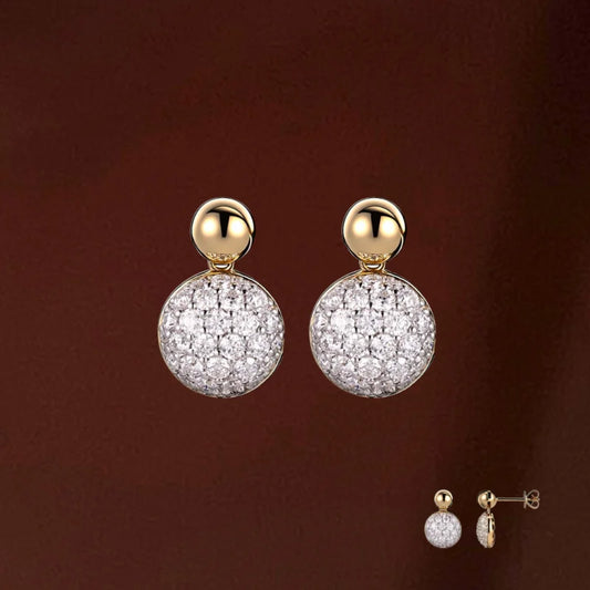 Dôme | Cloud Drop Diamond Earrings (Solid Gold) | Lady Estere Jewellery | Worldwide 14K 18K Solid Gold Lab-Grown Moissanite White Yellow