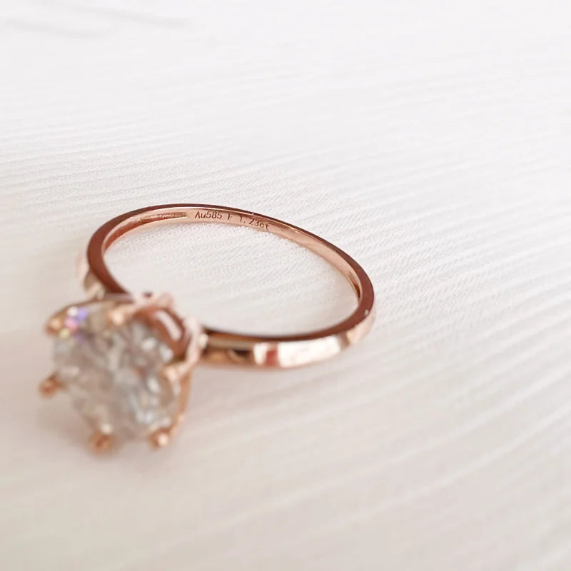 clat Whisper Thin Solitaire Ring Solid Gold