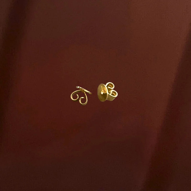 Edison | Jumbo Pearl Studs White (Solid Gold) | Lady Estere Jewellery | Worldwide Shipping 14K 18K Solid Gold Lab Grown Diamond Moissanite
