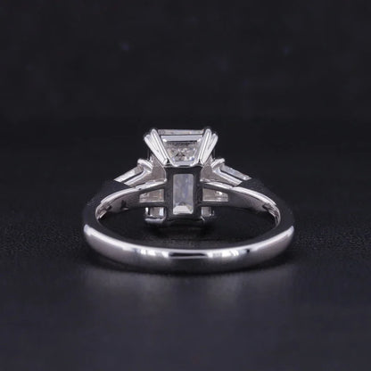 Emerald Cut | Classic HW Engagement Ring (Solid Gold) | Lady Estere Jewellery | Worldwide 14K 18K Solid Gold Lab-Grown Diamond Moissanite