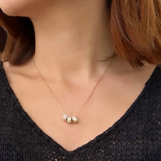 Famille | Token Multi-Pendant Necklace (solid gold) | Lady Estere Jewellery | Worldwide 14K 18K Solid Gold Lab-Grown Diamond Moissanite