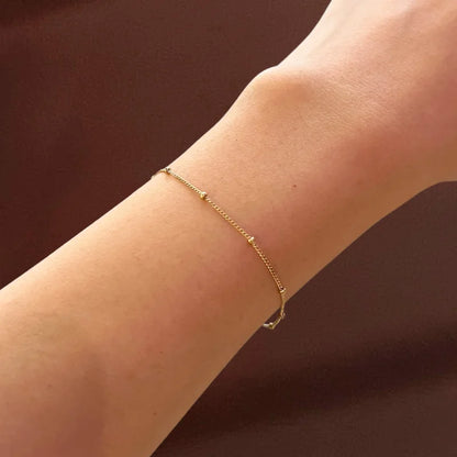 Forever Fine | Dolce Satellite Bracelet Chain (Solid Gold) | Lady Estere Jewellery 14K 18K Solid Gold Lab-Grown Diamond Moissanite White