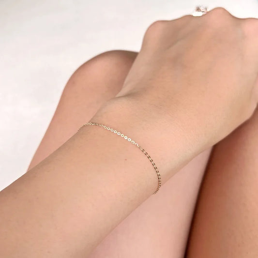 Forever Fine | Reflections Bracelet Chain (Solid Gold) | Lady Estere Jewellery | Worldwide 14K 18K Solid Gold Lab-Grown Diamond Moissanite