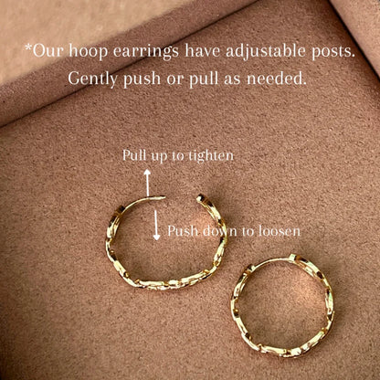 Gucci | Buckle Link Hoop Earrings (Solid Gold) | Lady Estere Jewellery | Worldwide 14K 18K Solid Gold Lab Grown Diamond Moissanite White