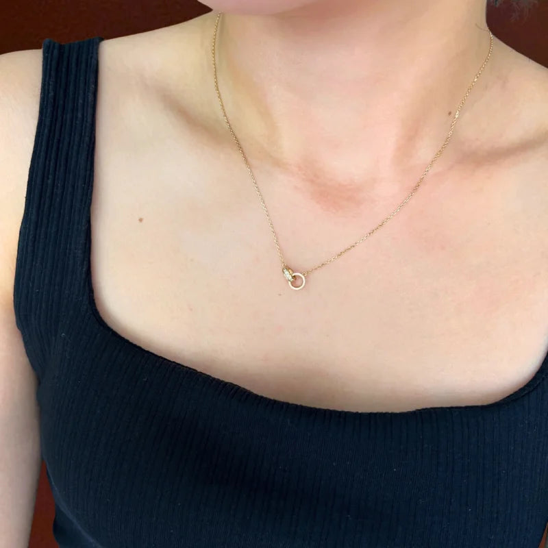Harmony | Interlocking Links Necklace (Solid Gold) | Lady Estere Jewellery | Worldwide 14K 18K Solid Gold Lab-Grown Diamond Moissanite