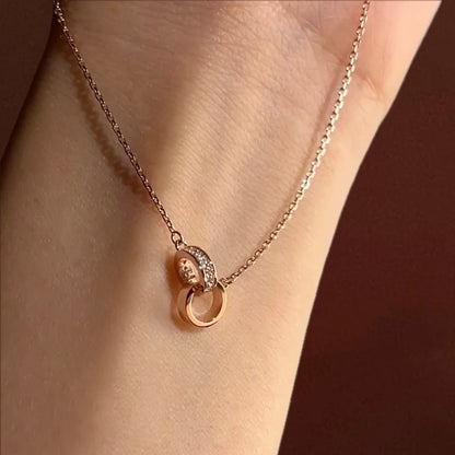 Harmony | Interlocking Links Necklace (Solid Gold) | Lady Estere Jewellery | Worldwide 14K 18K Solid Gold Lab Grown Diamond Moissanite
