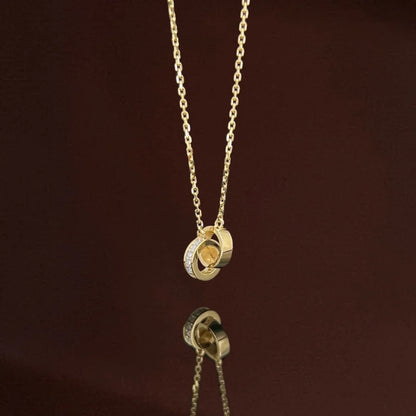 Harmony | Interlocking Links Necklace (Solid Gold) | Lady Estere Jewellery | Worldwide 14K 18K Solid Gold Lab-Grown Diamond Moissanite