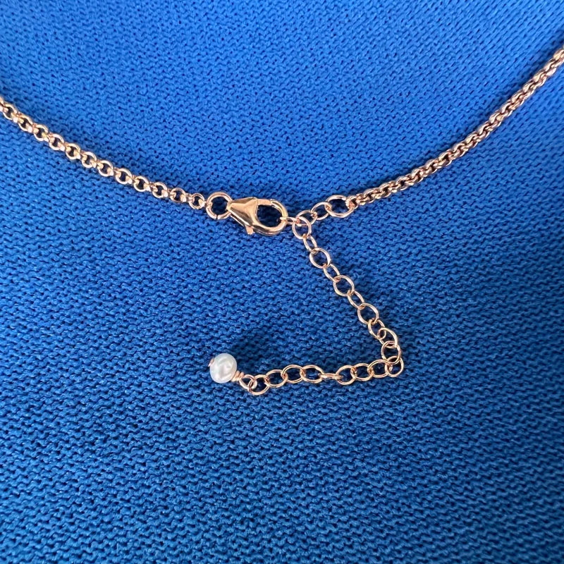 Keshi Set | Charm Bracelet & Necklace | Lady Estere Jewellery | Worldwide Shipping 14K 18K Solid Gold Lab-Grown Diamond Moissanite White