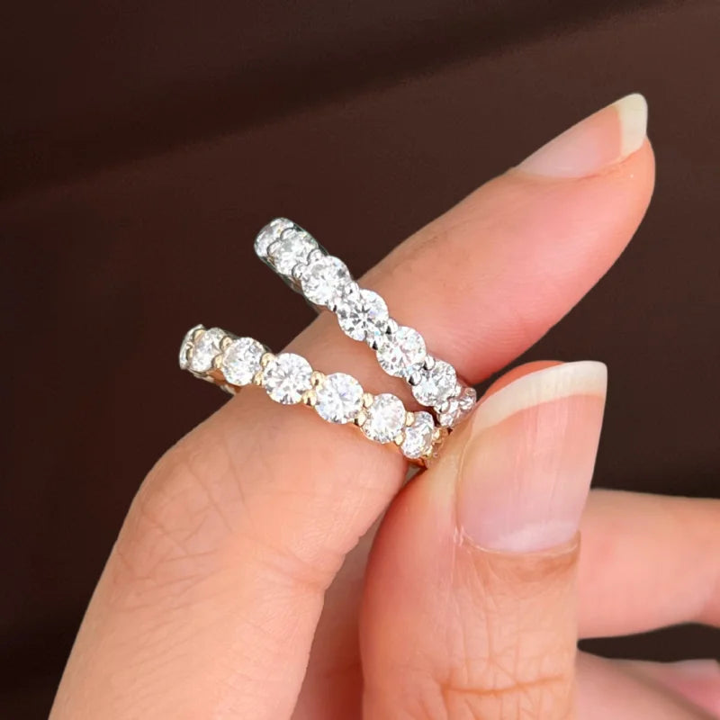 La Lune | 3.5mm Full Eternity Ring (Solid Gold) | Lady Estere Jewellery | Worldwide 14K 18K Solid Gold Lab - Grown Diamond Moissanite White