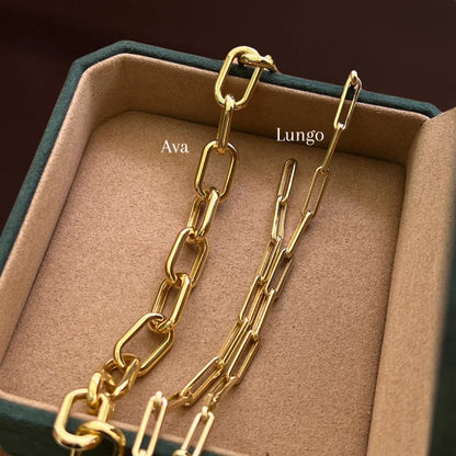 Lungo | Sleek Chain Bracelet (Solid gold) | Lady Estere Jewellery | Worldwide Shipping 14K 18K Solid Gold Lab Grown Diamond Moissanite