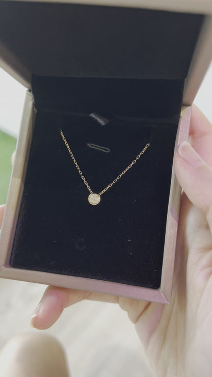 Chosen | Rolling Solitaire Necklace (Solid Gold)