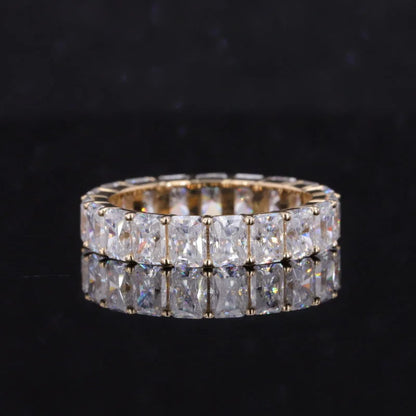 Radiant Cut | 4ct Full Eternity Ring (Solid gold) | Lady Estere Jewellery | Worldwide 14K 18K Solid Gold Lab-Grown Diamond Moissanite White