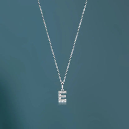 Remembrance | Initial Diamond Necklace (Solid Gold) | Lady Estere Jewellery | Worldwide 14K 18K Solid Gold Lab-Grown Moissanite White