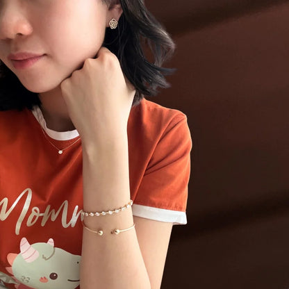 Renee | Lab Diamond Station Eternity Tennis Bracelet (Solid Gold) | Lady Estere Jewellery 14K 18K Solid Gold Lab-Grown Moissanite White