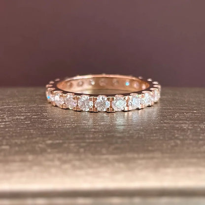 Riviere | 2.5mm Full Eternity Ring (Solid Gold) | Lady Estere Jewellery | Worldwide 14K 18K Solid Gold Lab - Grown Diamond Moissanite White