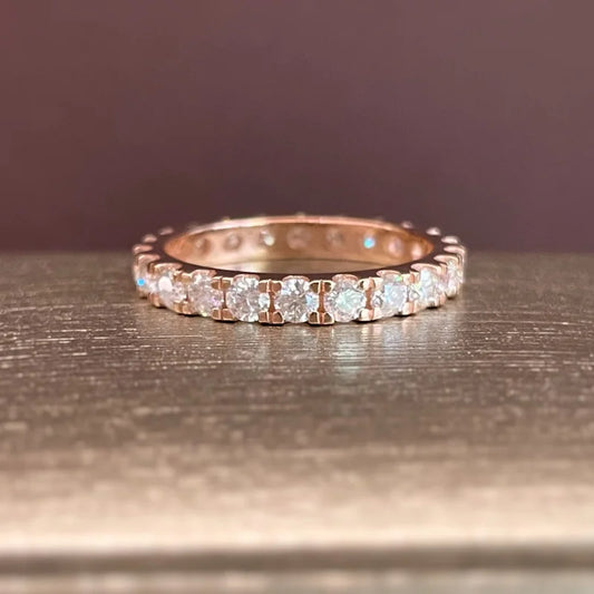 Riviere | 2.5mm Full Eternity Ring (Solid Gold) | Lady Estere Jewellery | Worldwide 14K 18K Solid Gold Lab-Grown Diamond Moissanite White
