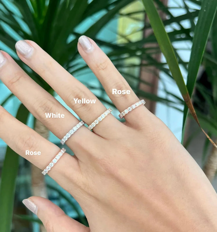 Riviere 2.5mm Full Eternity Ring Solid Gold Lady Estere