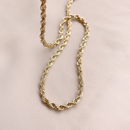Rope | Statement Chain Necklace | Lady Estere Jewellery | Worldwide Shipping 14K 18K Solid Gold Lab Grown Diamond Moissanite White Yellow