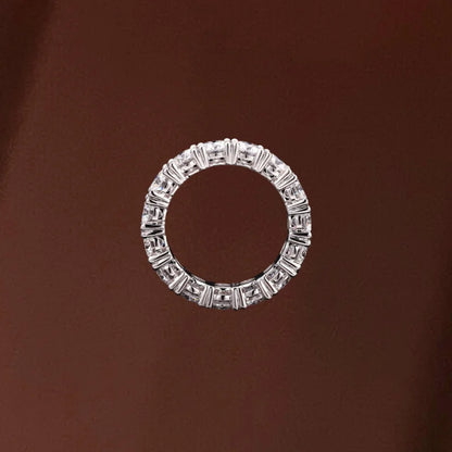 Round Brilliant | 6ct Eternity Ring 4-Prong Basket (Solid Gold) | Lady Estere Jewellery 14K 18K Solid Gold Lab-Grown Diamond Moissanite