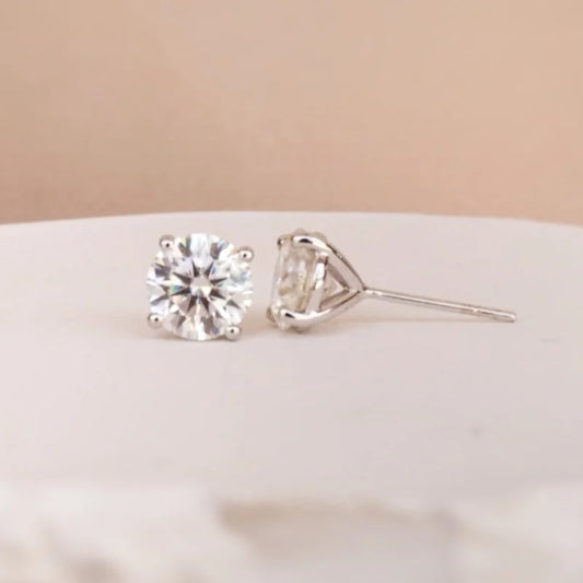Soleil | Basic Diamond Studs (Solid Gold) | Moissanite or Lab Grown Lady Estere Jewellery 14K 18K Solid Gold Lab-Grown White Yellow Rose