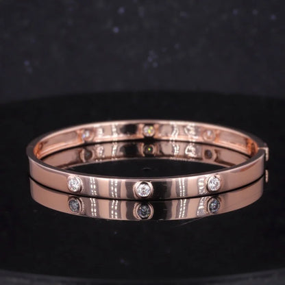 Gold sales hinged bracelet