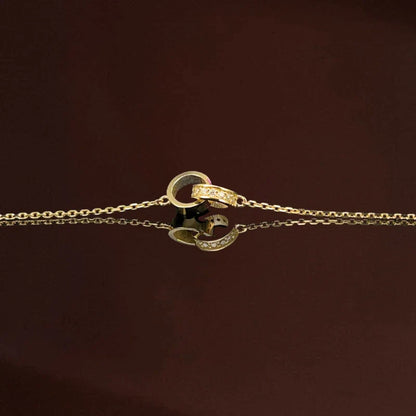 Harmony | Interlocking Links Necklace (Solid Gold) | Lady Estere Jewellery | Worldwide 14K 18K Solid Gold Lab-Grown Diamond Moissanite