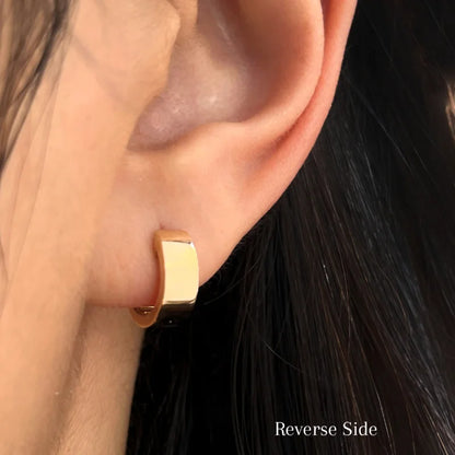 Tokyo | 1.5ct Jumbo Reversible Baguette Hoop Earrings (Solid Gold) | Lady Estere Jewellery 14K 18K Solid Gold Lab Grown Diamond Moissanite