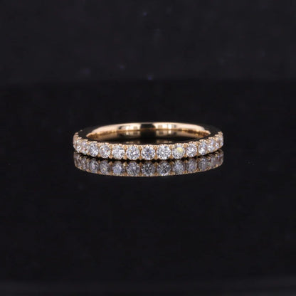 Wedding Band | Half Eternity Diamond (Solid gold) | Lady Estere Jewellery 14K 18K Solid Gold Lab Grown Moissanite White Yellow Rose SG, AU,