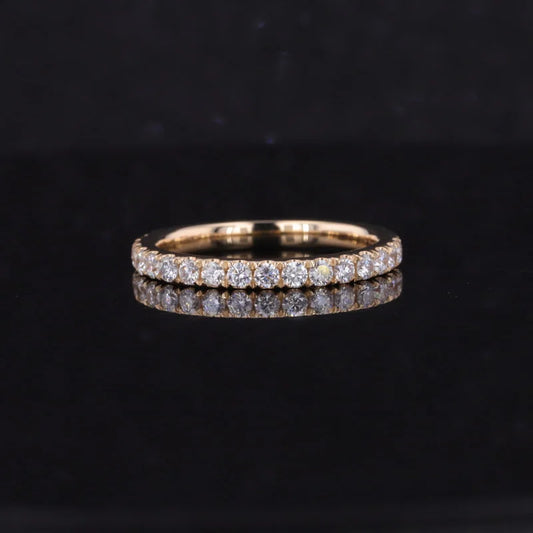 Wedding Band | Half Eternity Diamond (Solid gold) | Lady Estere Jewellery 14K 18K Solid Gold Lab Grown Moissanite White Yellow Rose SG, AU,