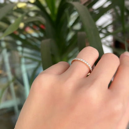 Wedding Band | Half Eternity Diamond (Solid gold) | Lady Estere Jewellery 14K 18K Solid Gold Lab Grown Moissanite White Yellow Rose SG, AU,
