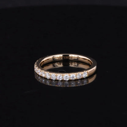 Wedding Band | Half Eternity Diamond (Solid gold) | Lady Estere Jewellery 14K 18K Solid Gold Lab Grown Moissanite White Yellow Rose SG, AU,